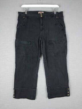 Elite Jeans Womens Y2K Ramie Cotton Blend Vintage Capris Size 15/16